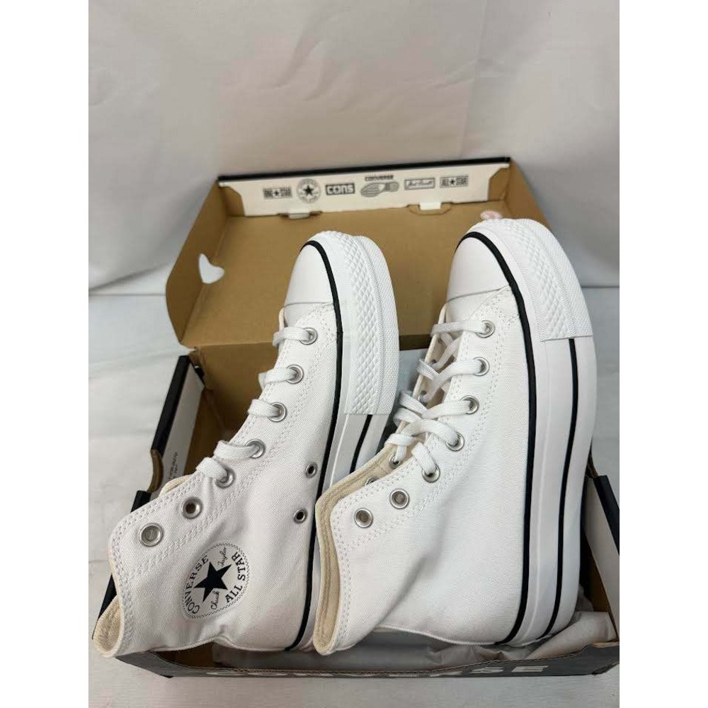 Converse Chuck Taylor All Star Lift High Top White Platform Sneakers 560846F 7W - Picture 8 of 10